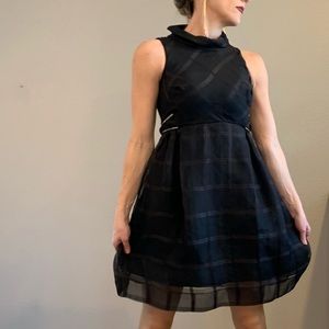 Vintage Plaid Organza Dress w/ Embellishments